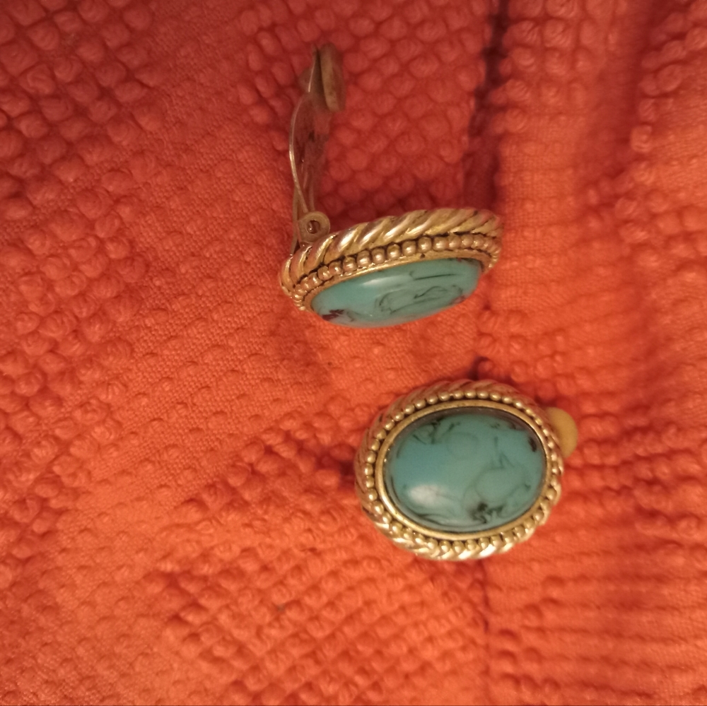 Turquoise Clip ons